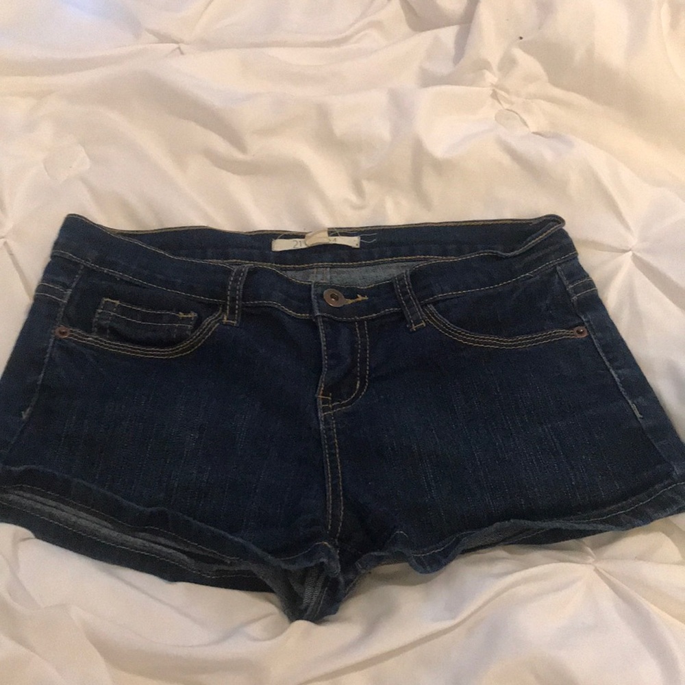 Dark denim shorts